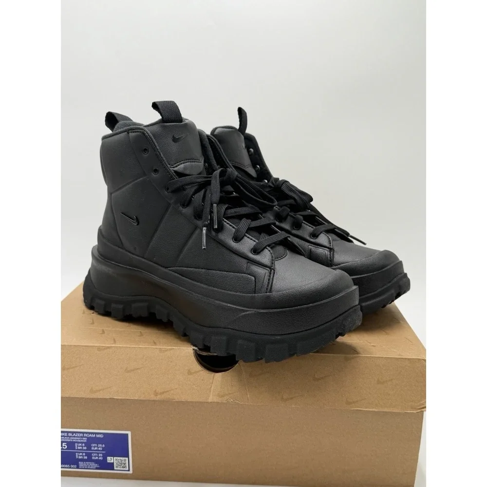 Nike Blazer Roam Mid Women's Size 9 Black Combat Boots Shoes NWB No Lid